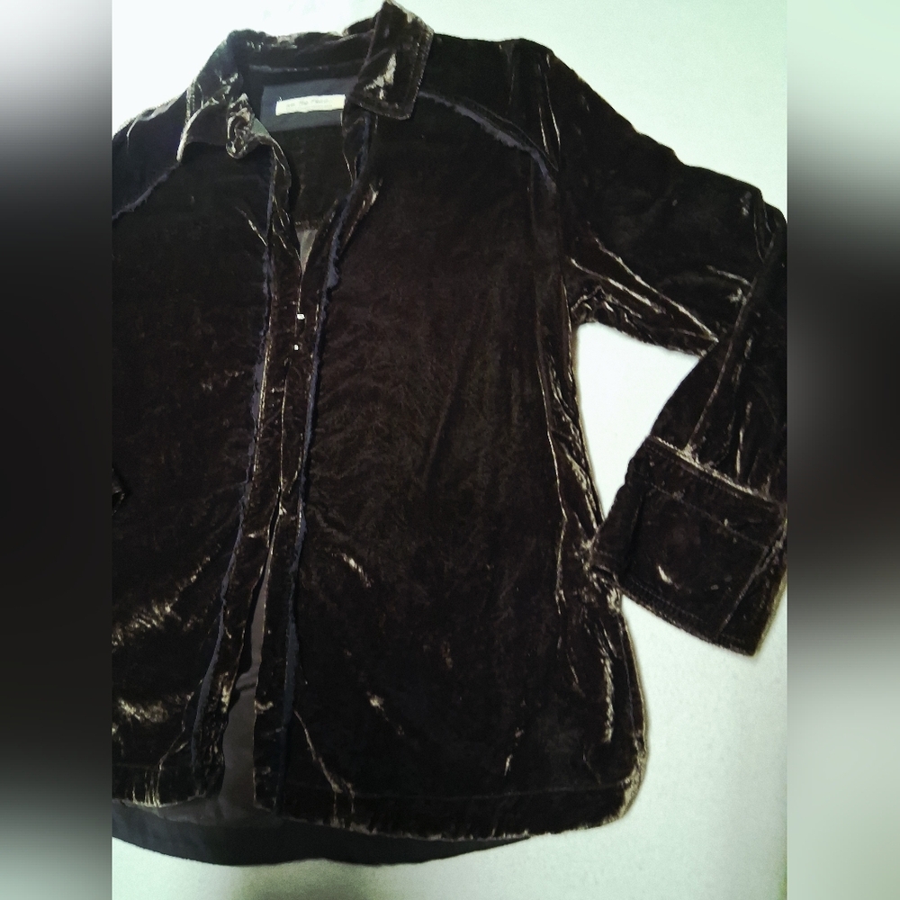 We The Free Deep Purple Velvet Jacket - Picture 2 of 7
